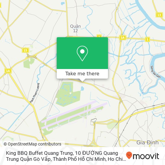 King BBQ Buffet Quang Trung, 10 ĐƯỜNG Quang Trung Quận Gò Vấp, Thành Phố Hồ Chí Minh map