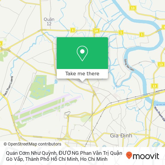 Quán Cơm Như Quỳnh, ĐƯỜNG Phan Văn Trị Quận Gò Vấp, Thành Phố Hồ Chí Minh map