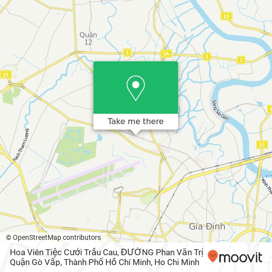 Hoa Viên Tiệc Cưới Trầu Cau, ĐƯỜNG Phan Văn Trị Quận Gò Vấp, Thành Phố Hồ Chí Minh map