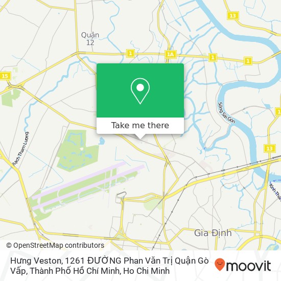 Hưng Veston, 1261 ĐƯỜNG Phan Văn Trị Quận Gò Vấp, Thành Phố Hồ Chí Minh map