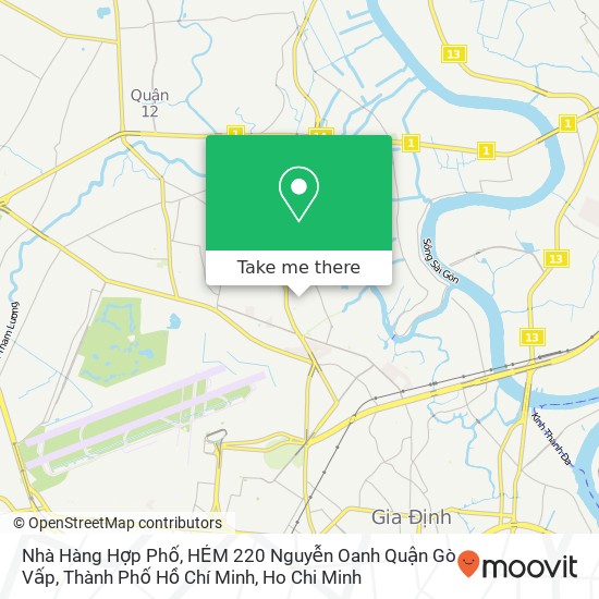 Nhà Hàng Hợp Phố, HẺM 220 Nguyễn Oanh Quận Gò Vấp, Thành Phố Hồ Chí Minh map