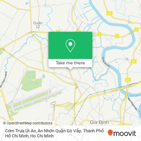 Cơm Trưa Út An, An Nhơn Quận Gò Vấp, Thành Phố Hồ Chí Minh map