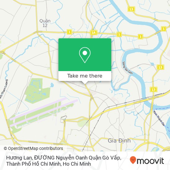 Hương Lan, ĐƯỜNG Nguyễn Oanh Quận Gò Vấp, Thành Phố Hồ Chí Minh map