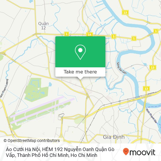 Áo Cưới Hà Nội, HẺM 192 Nguyễn Oanh Quận Gò Vấp, Thành Phố Hồ Chí Minh map