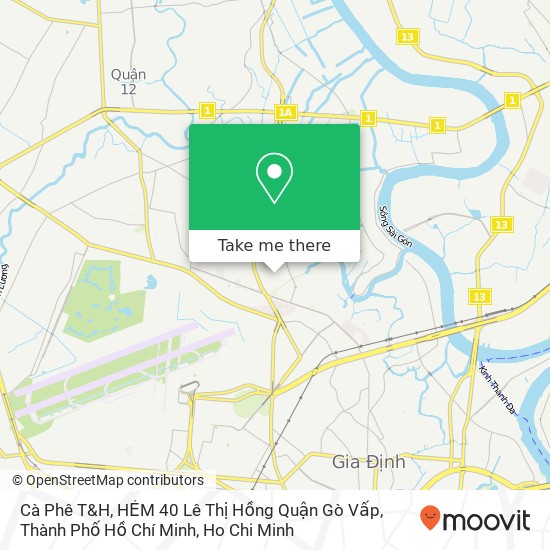 Cà Phê T&H, HẺM 40 Lê Thị Hồng Quận Gò Vấp, Thành Phố Hồ Chí Minh map