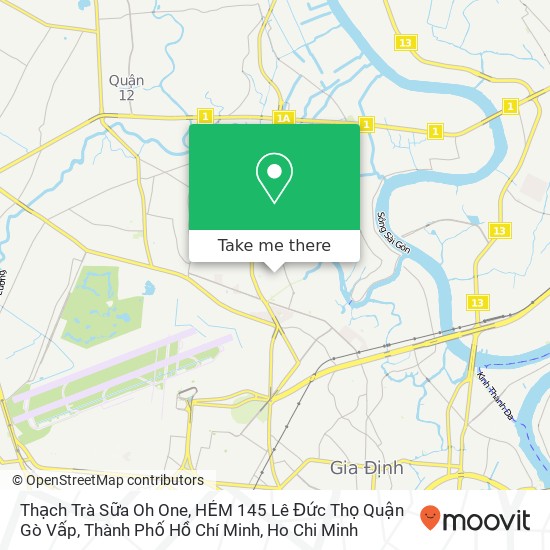 Thạch Trà Sữa Oh One, HẺM 145 Lê Đức Thọ Quận Gò Vấp, Thành Phố Hồ Chí Minh map