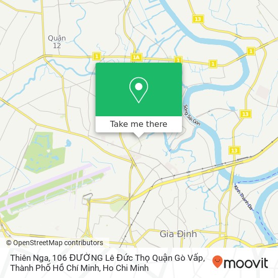 Thiên Nga, 106 ĐƯỜNG Lê Đức Thọ Quận Gò Vấp, Thành Phố Hồ Chí Minh map