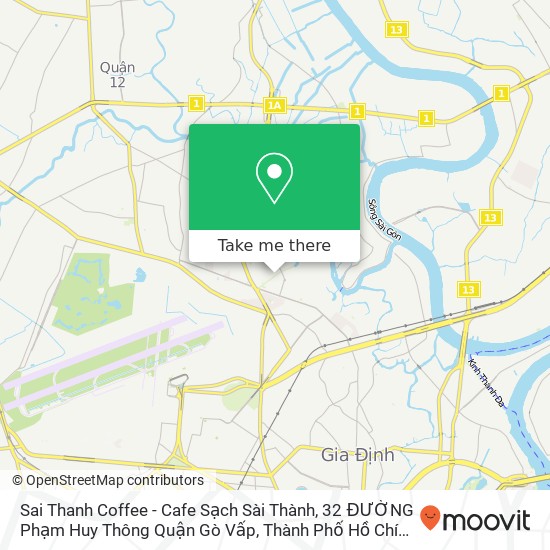 Sai Thanh Coffee - Cafe Sạch Sài Thành, 32 ĐƯỜNG Phạm Huy Thông Quận Gò Vấp, Thành Phố Hồ Chí Minh map