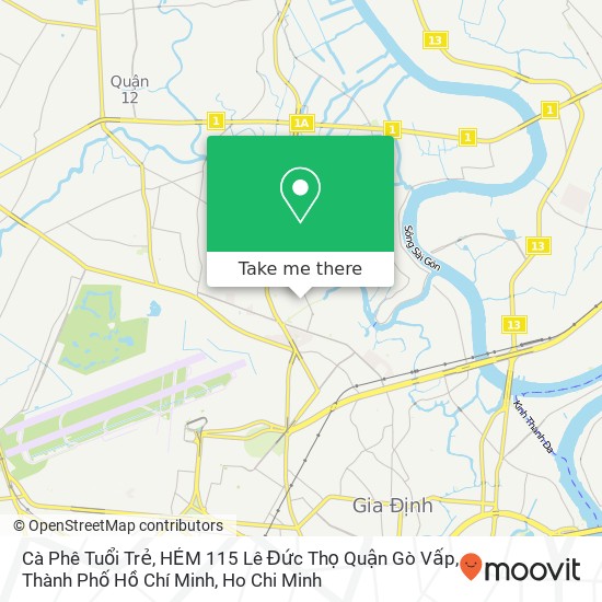 Cà Phê Tuổi Trẻ, HẺM 115 Lê Đức Thọ Quận Gò Vấp, Thành Phố Hồ Chí Minh map