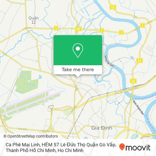 Cà Phê Mai Linh, HẺM 57 Lê Đức Thọ Quận Gò Vấp, Thành Phố Hồ Chí Minh map