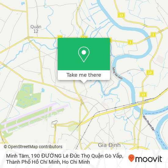 Minh Tâm, 190 ĐƯỜNG Lê Đức Thọ Quận Gò Vấp, Thành Phố Hồ Chí Minh map