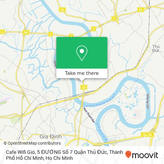 Cafe Wifi Gió, 5 ĐƯỜNG Số 7 Quận Thủ Đức, Thành Phố Hồ Chí Minh map