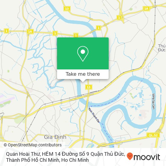 Quán Hoài Thư, HẺM 14 Đường Số 9 Quận Thủ Đức, Thành Phố Hồ Chí Minh map
