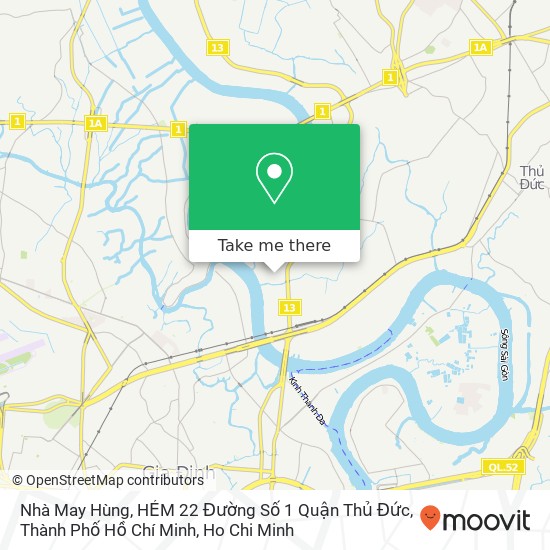 Nhà May Hùng, HẺM 22 Đường Số 1 Quận Thủ Đức, Thành Phố Hồ Chí Minh map