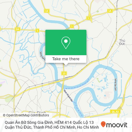 Quán Ăn Bờ Sông Gia Đình, HẺM 414 Quốc Lộ 13 Quận Thủ Đức, Thành Phố Hồ Chí Minh map