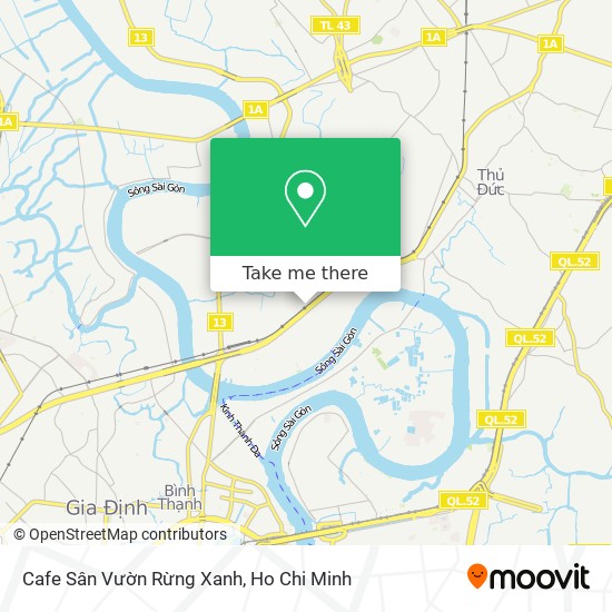 Cafe Sân Vườn Rừng Xanh map