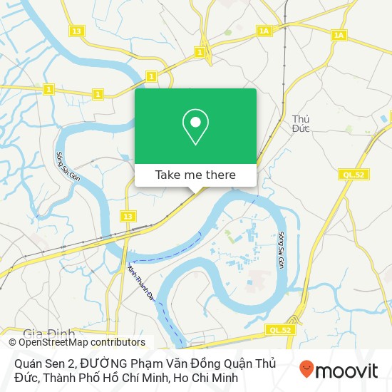 Quán Sen 2, ĐƯỜNG Phạm Văn Đồng Quận Thủ Đức, Thành Phố Hồ Chí Minh map