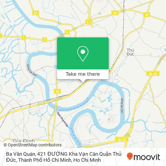 Ba Vân Quán, 421 ĐƯỜNG Kha Vạn Cân Quận Thủ Đức, Thành Phố Hồ Chí Minh map