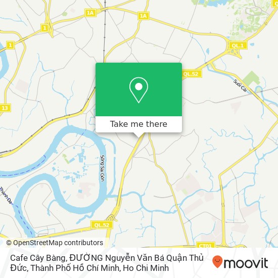 Cafe Cây Bàng, ĐƯỜNG Nguyễn Văn Bá Quận Thủ Đức, Thành Phố Hồ Chí Minh map