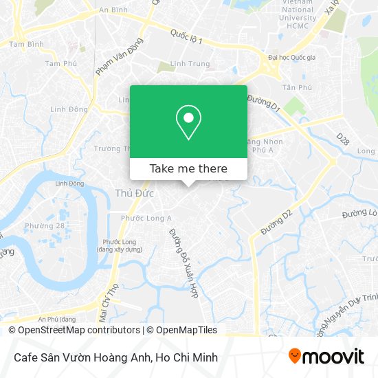 How to get to Cafe Sân Vườn Hoàng Anh in Quận 9 by Bus?