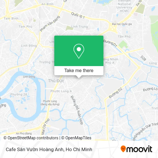 Cafe Sân Vườn Hoàng Anh map