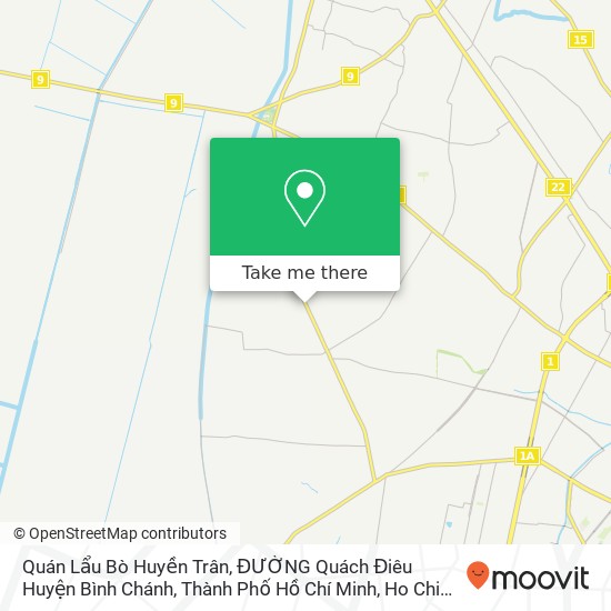 Quán Lẩu Bò Huyền Trân, ĐƯỜNG Quách Điêu Huyện Bình Chánh, Thành Phố Hồ Chí Minh map