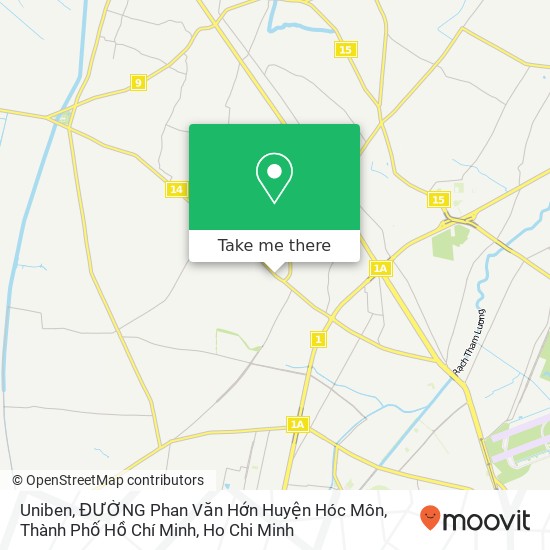 Uniben, ĐƯỜNG Phan Văn Hớn Huyện Hóc Môn, Thành Phố Hồ Chí Minh map