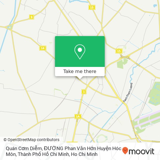 Quán Cơm Diễm, ĐƯỜNG Phan Văn Hớn Huyện Hóc Môn, Thành Phố Hồ Chí Minh map