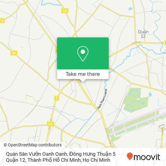 Quán Sân Vườn Oanh Oanh, Đông Hưng Thuận 5 Quận 12, Thành Phố Hồ Chí Minh map