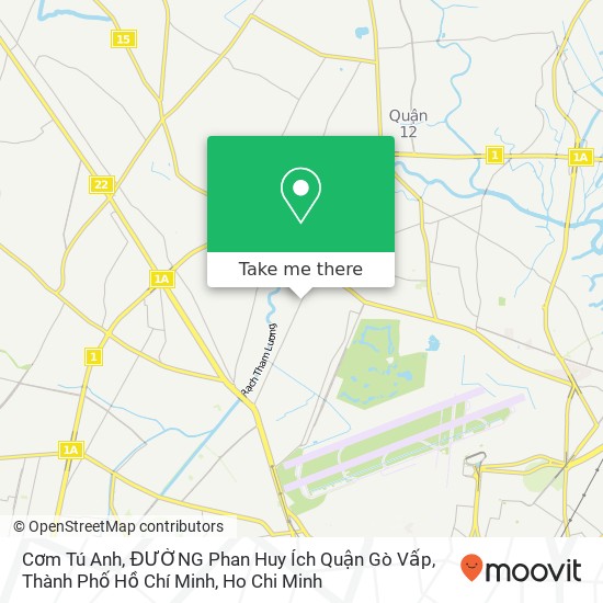Cơm Tú Anh, ĐƯỜNG Phan Huy Ích Quận Gò Vấp, Thành Phố Hồ Chí Minh map