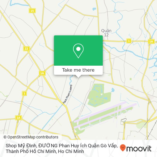 Shop Mỹ Đình, ĐƯỜNG Phan Huy Ích Quận Gò Vấp, Thành Phố Hồ Chí Minh map