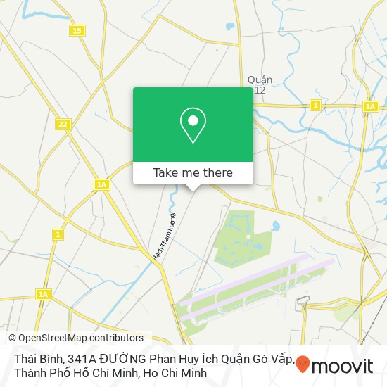 Thái Bình, 341A ĐƯỜNG Phan Huy Ích Quận Gò Vấp, Thành Phố Hồ Chí Minh map