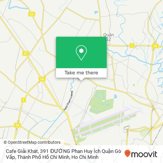 Cafe Giải Khát, 391 ĐƯỜNG Phan Huy Ích Quận Gò Vấp, Thành Phố Hồ Chí Minh map