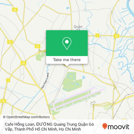 Cafe Hồng Loan, ĐƯỜNG Quang Trung Quận Gò Vấp, Thành Phố Hồ Chí Minh map