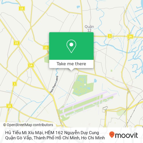 Hủ Tiếu Mì Xíu Mại, HẺM 162 Nguyễn Duy Cung Quận Gò Vấp, Thành Phố Hồ Chí Minh map