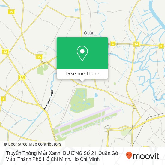 Truyền Thông Mắt Xanh, ĐƯỜNG Số 21 Quận Gò Vấp, Thành Phố Hồ Chí Minh map