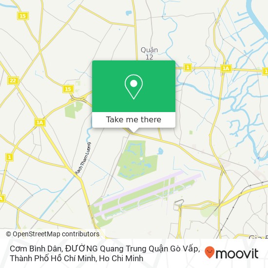 Cơm Bình Dân, ĐƯỜNG Quang Trung Quận Gò Vấp, Thành Phố Hồ Chí Minh map