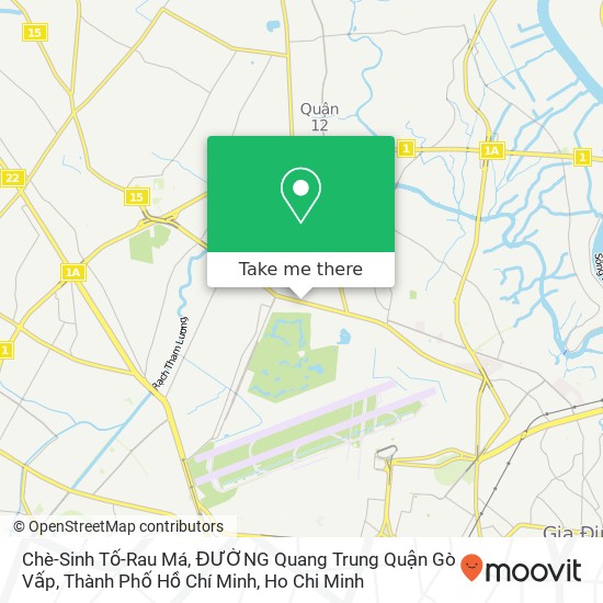 Chè-Sinh Tố-Rau Má, ĐƯỜNG Quang Trung Quận Gò Vấp, Thành Phố Hồ Chí Minh map