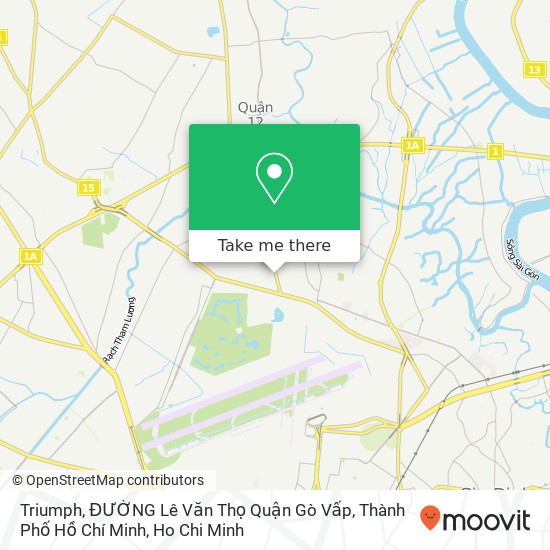 Triumph, ĐƯỜNG Lê Văn Thọ Quận Gò Vấp, Thành Phố Hồ Chí Minh map