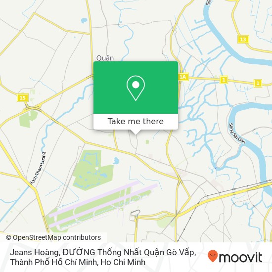 Jeans Hoàng, ĐƯỜNG Thống Nhất Quận Gò Vấp, Thành Phố Hồ Chí Minh map