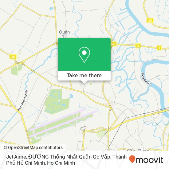 Jet'Aime, ĐƯỜNG Thống Nhất Quận Gò Vấp, Thành Phố Hồ Chí Minh map