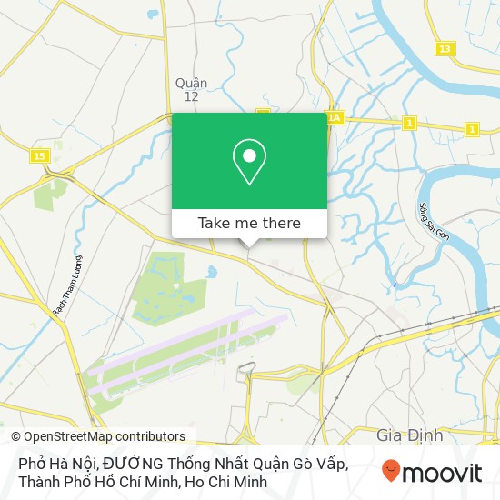 Phở Hà Nội, ĐƯỜNG Thống Nhất Quận Gò Vấp, Thành Phố Hồ Chí Minh map