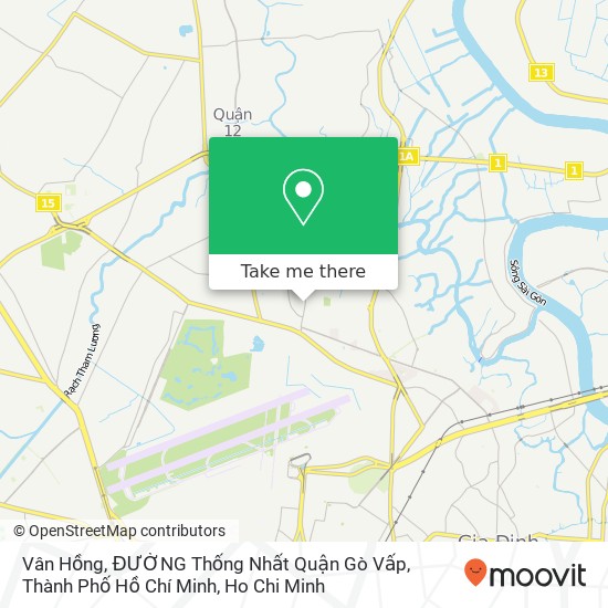 Vân Hồng, ĐƯỜNG Thống Nhất Quận Gò Vấp, Thành Phố Hồ Chí Minh map