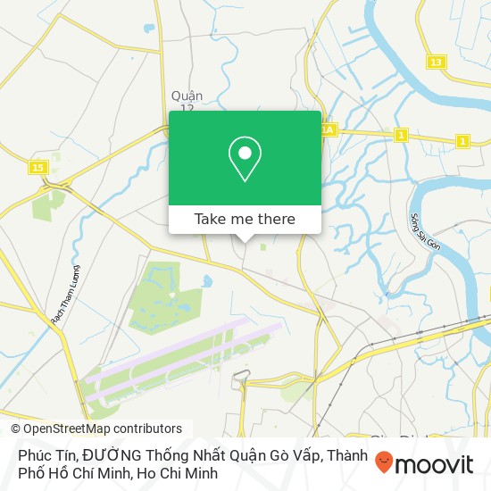 Phúc Tín, ĐƯỜNG Thống Nhất Quận Gò Vấp, Thành Phố Hồ Chí Minh map