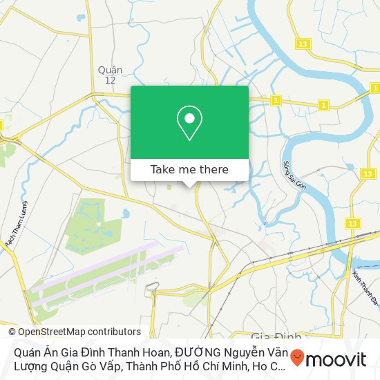 Quán Ăn Gia Đình Thanh Hoan, ĐƯỜNG Nguyễn Văn Lượng Quận Gò Vấp, Thành Phố Hồ Chí Minh map