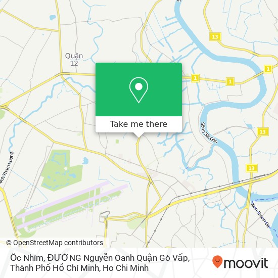 Ốc Nhím, ĐƯỜNG Nguyễn Oanh Quận Gò Vấp, Thành Phố Hồ Chí Minh map