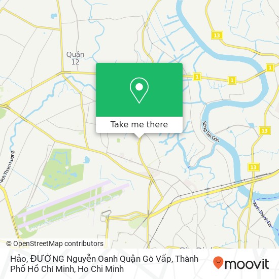 Hảo, ĐƯỜNG Nguyễn Oanh Quận Gò Vấp, Thành Phố Hồ Chí Minh map