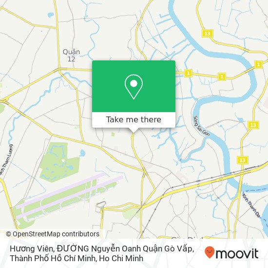 Hương Viên, ĐƯỜNG Nguyễn Oanh Quận Gò Vấp, Thành Phố Hồ Chí Minh map