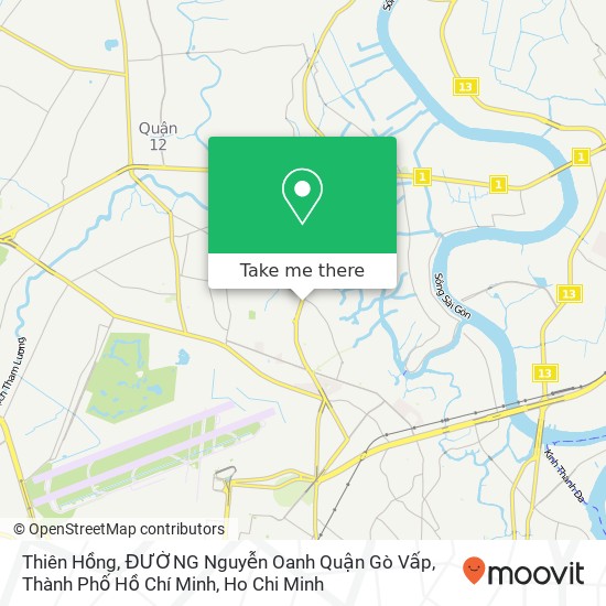 Thiên Hồng, ĐƯỜNG Nguyễn Oanh Quận Gò Vấp, Thành Phố Hồ Chí Minh map