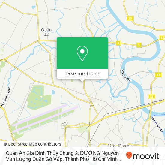 Quán Ăn Gia Đình Thủy Chung 2, ĐƯỜNG Nguyễn Văn Lượng Quận Gò Vấp, Thành Phố Hồ Chí Minh map